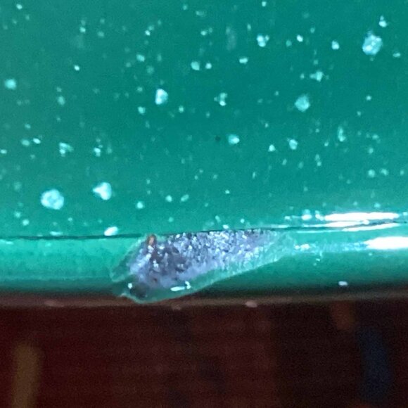 Enamelware 6" Bowls Four Dark Green Speckle EUC - Picture 3 of 3